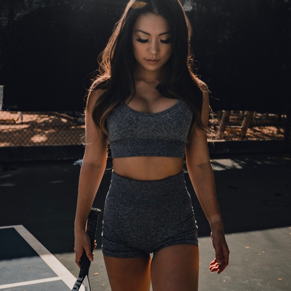 BRAND NEW! High waisted shorts and sports bra set